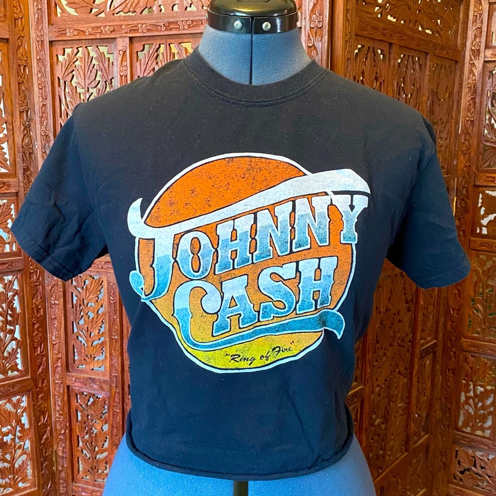JOHNNY CASH CROP TOP T SHIRT